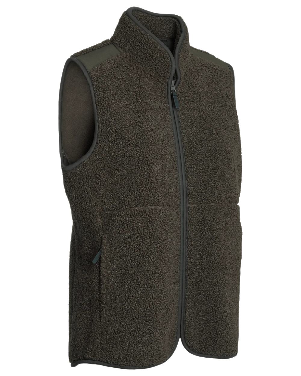 Dark Green coloured Northern Hunting Womens Gunni Fleece Vest on white background 
