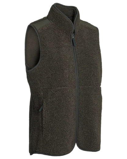 Dark Green coloured Northern Hunting Womens Gunni Fleece Vest on white background 