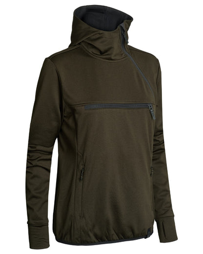 Brown coloured Northern Hunting Womens Saga Insulated Sweatshirt on white background 