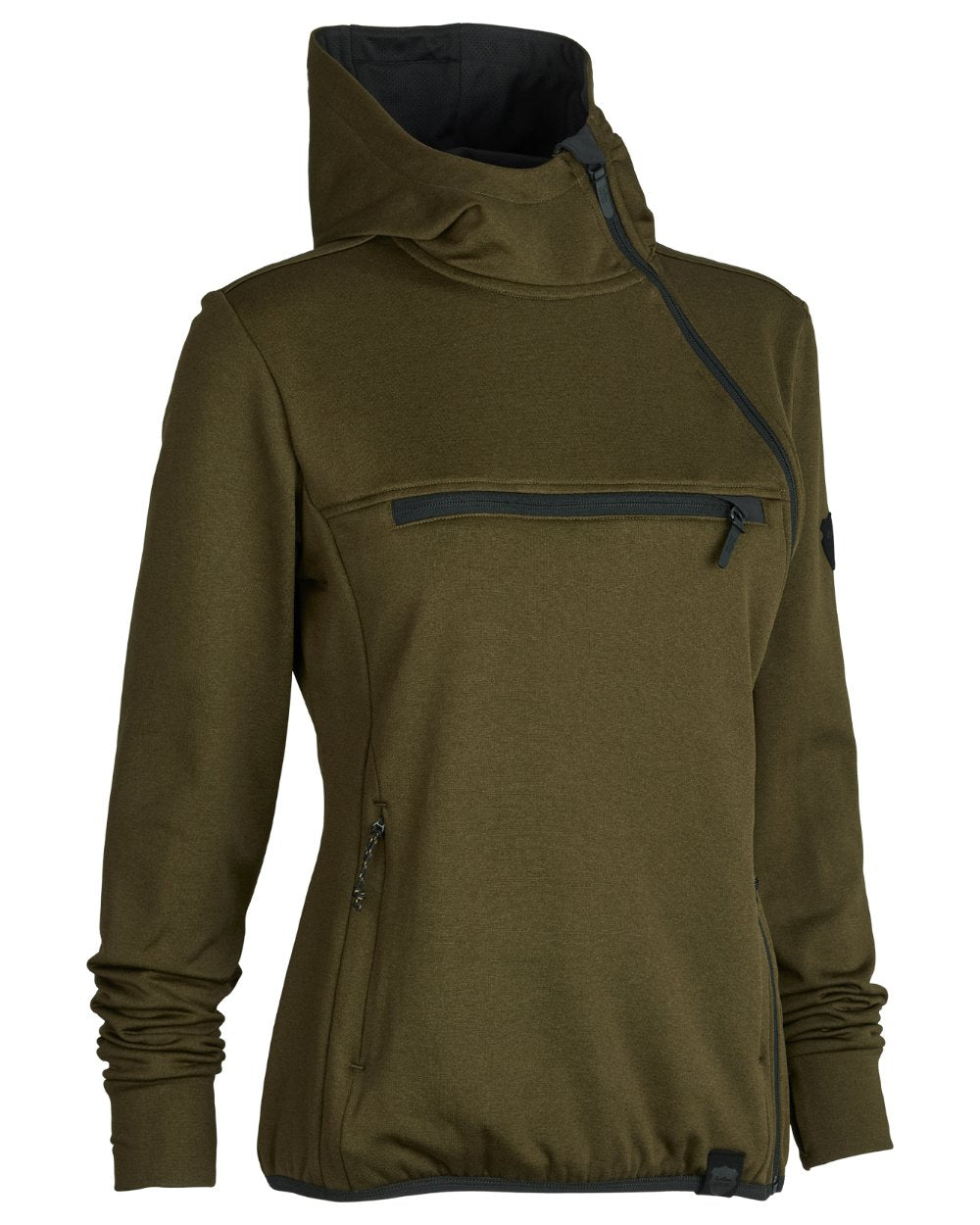 Green coloured Northern Hunting Womens Saga Insulated Sweatshirt on white background 