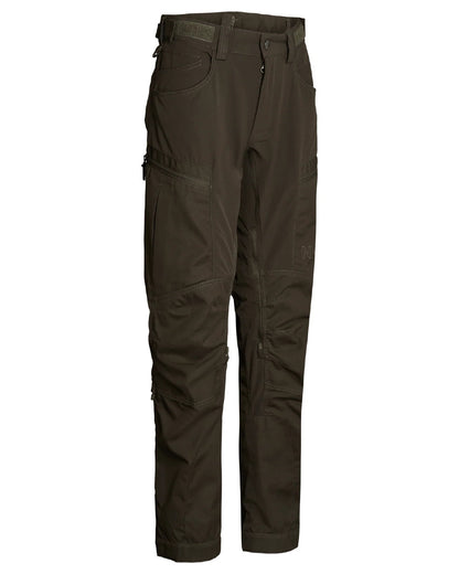 Dark Green coloured Northern Hunting Womens Tyra Pro Outdoor Trousers on white background 