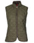 Olive Coloured Laksen Audley Ladies Quilted Vest On A White Background