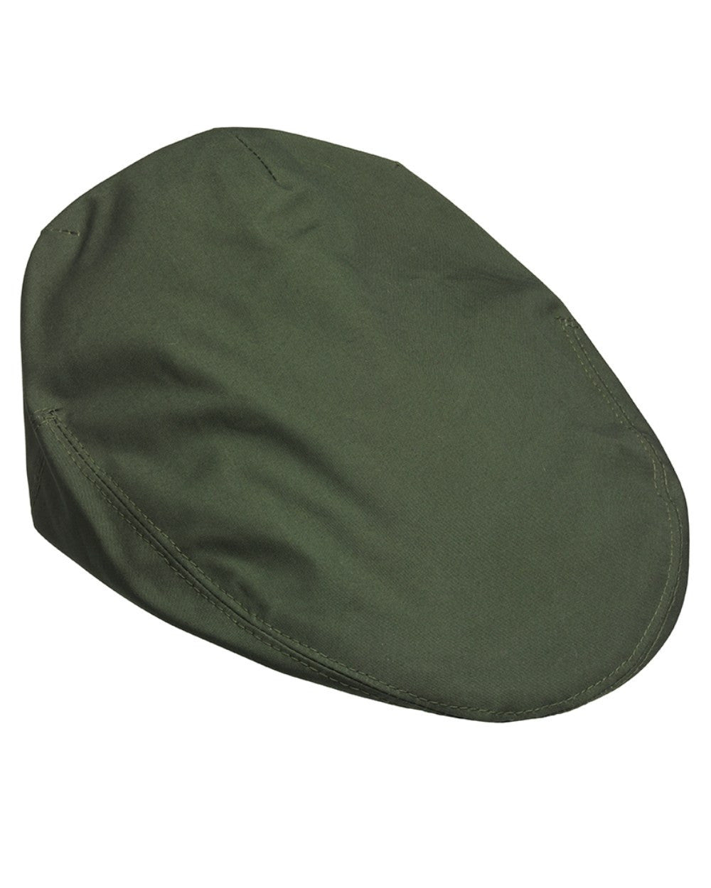 Olive Coloured Laksen Merlin Flat Cap On A White Background 
