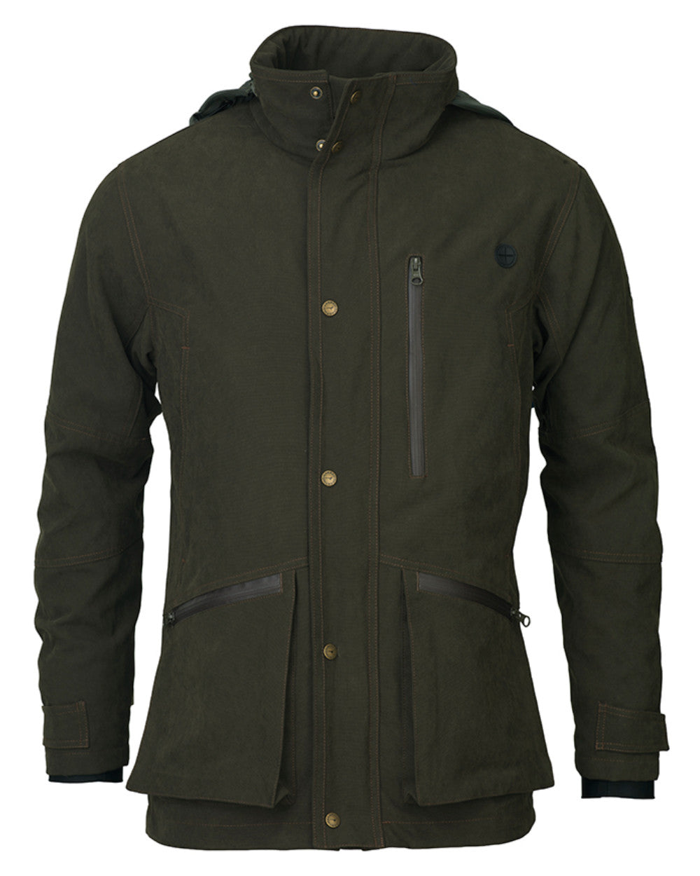 Olive Coloured Laksen Meteor Tech Jacket With CTX On A White Background