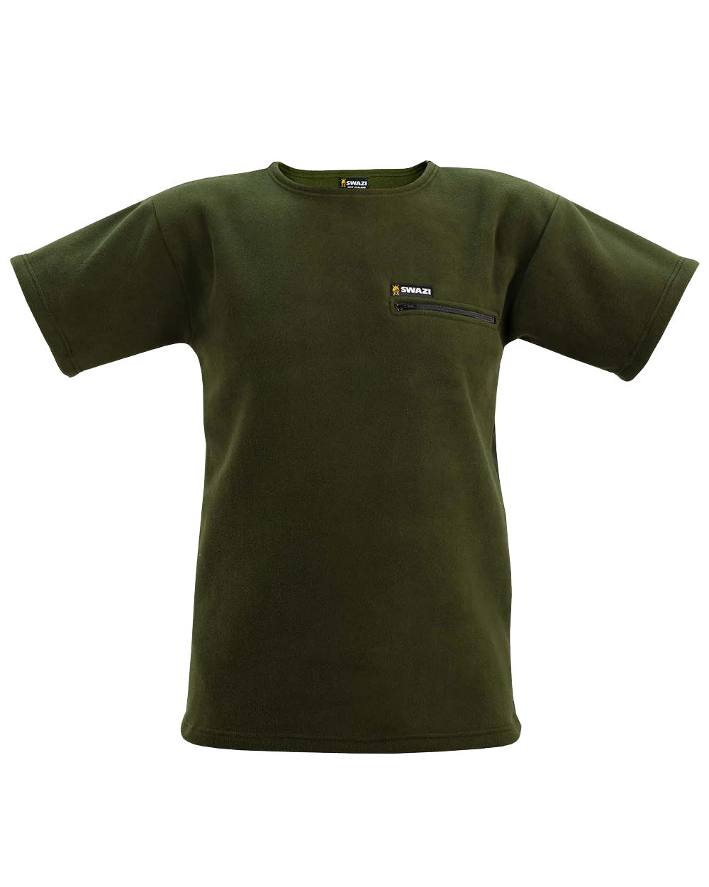 Olive Coloured Swazi Bushmans Tee On A White Background 