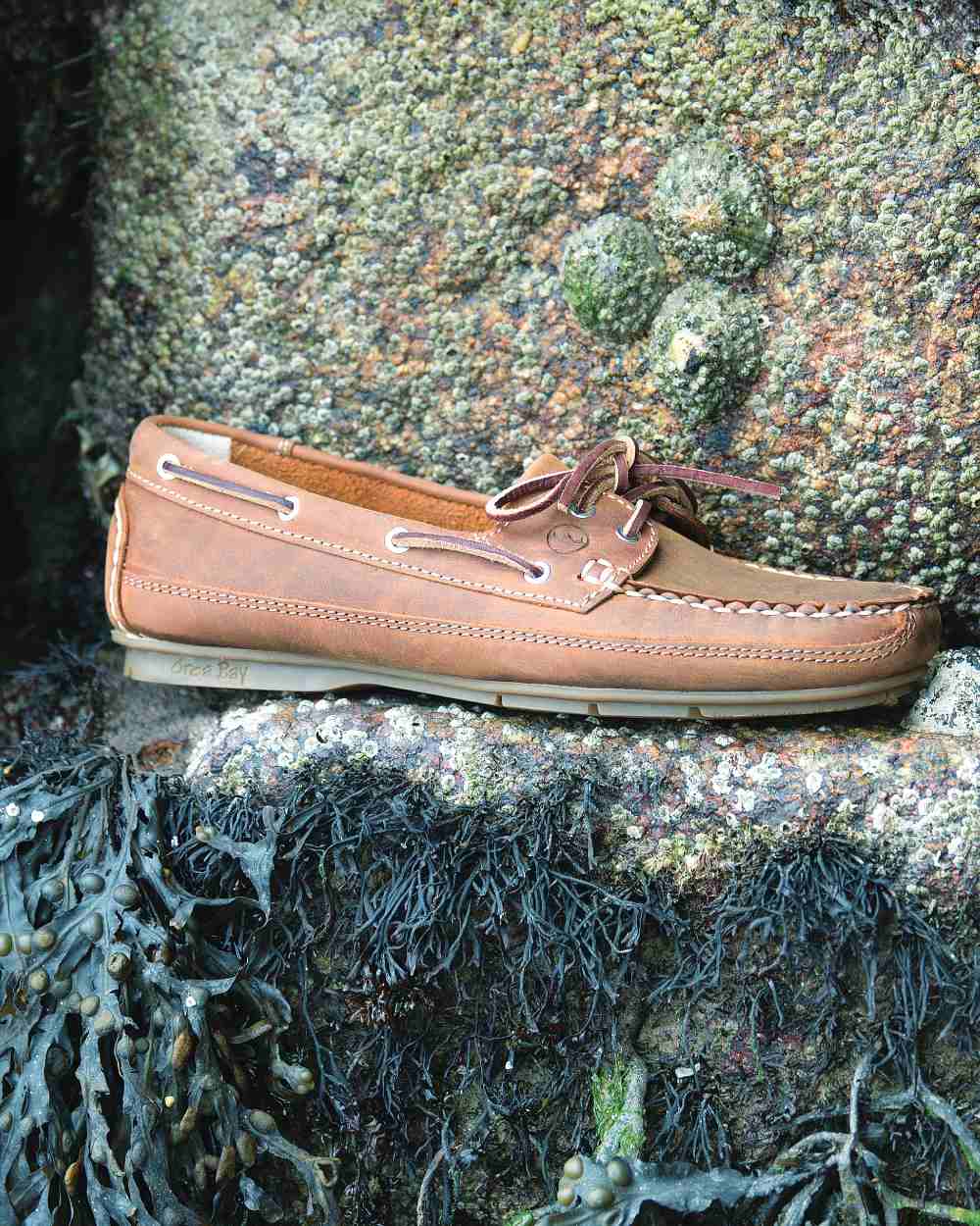 Sand Coloured Orca Bay Bahamas Womens Deck Shoes On A Mountain Background 