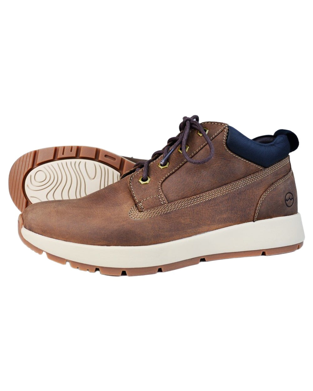 Bark coloured Orca Bay Mens Aberdeen Boots on white background 