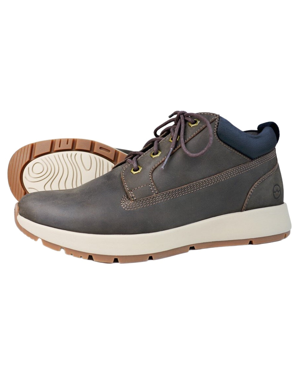 Dark Brown coloured Orca Bay Mens Aberdeen Boots on white background 