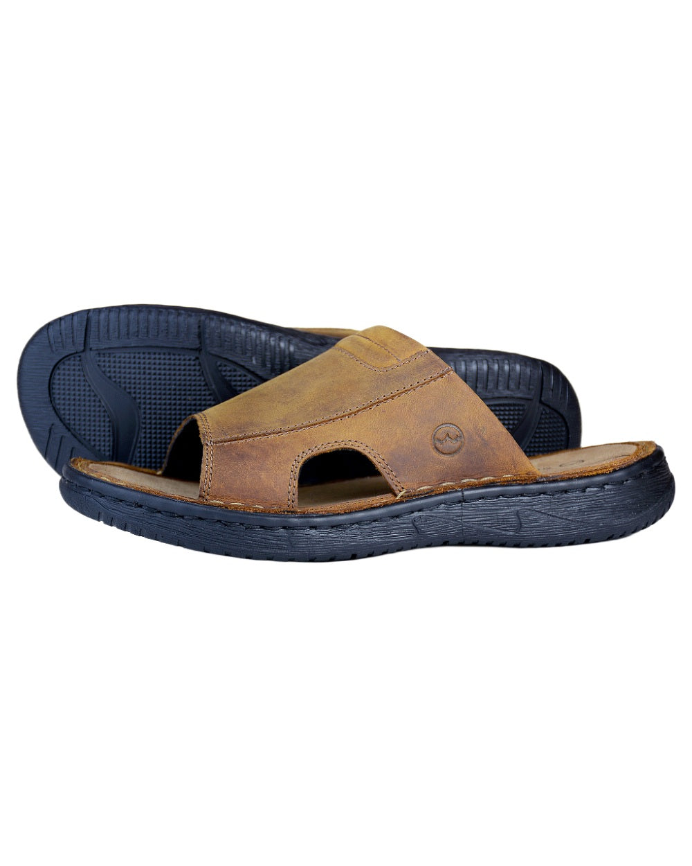 Sand coloured Orca Bay Mens Barbados Sandals on white background 