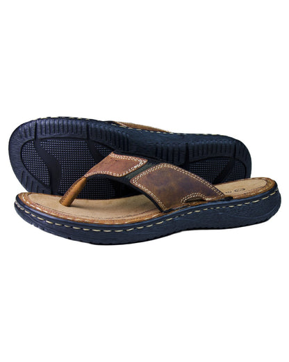 Sand coloured Orca Bay Mens Belize Sandals on white background 