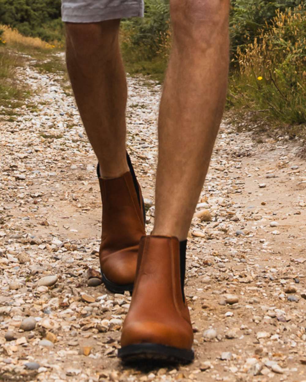Sand Coloured Orca Bay Mens Brecon Chelsea Boots On A Sand Background 
