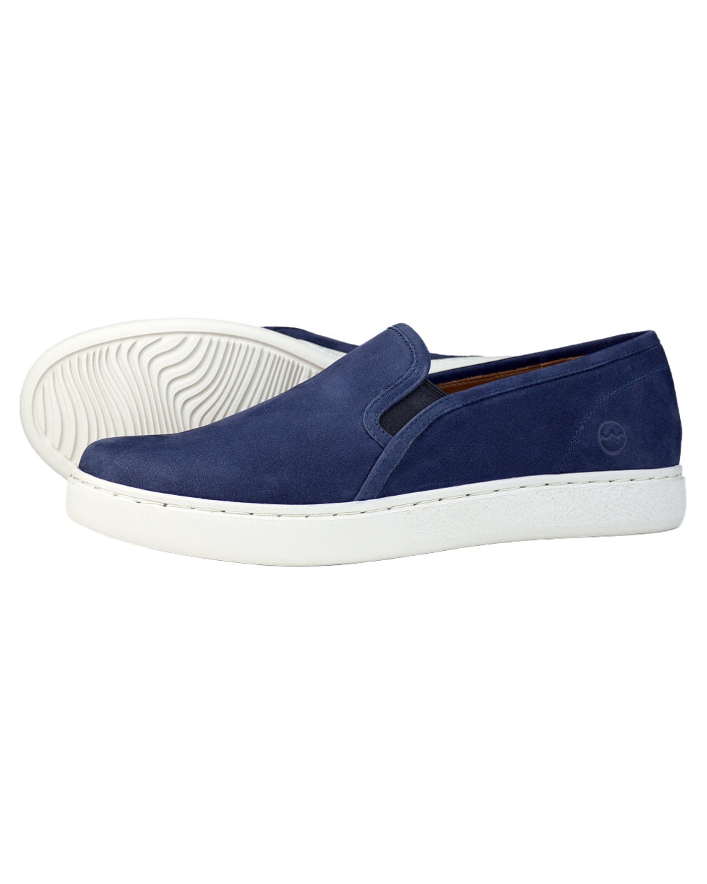 Indigo coloured Orca Bay Mens Fulham Loafers on white background 