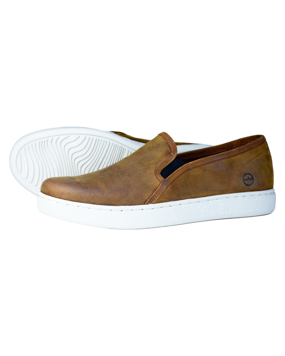 Sand coloured Orca Bay Mens Fulham Loafers on white background 