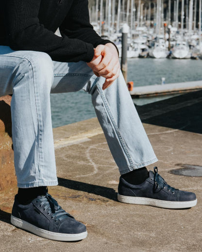 Indigo Coloured Orca Bay Mens Kensington Shoes on outdoor background 