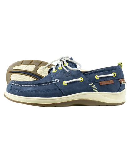 Navy coloured Orca Bay Mens Ocean Waterproof Boat Shoes on white background 