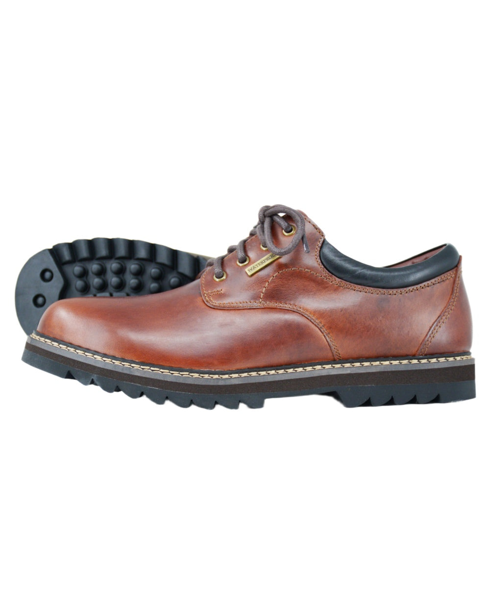 Elk coloured Orca Bay Mens Painswick Fully Waterproof Walking Shoes on white background 