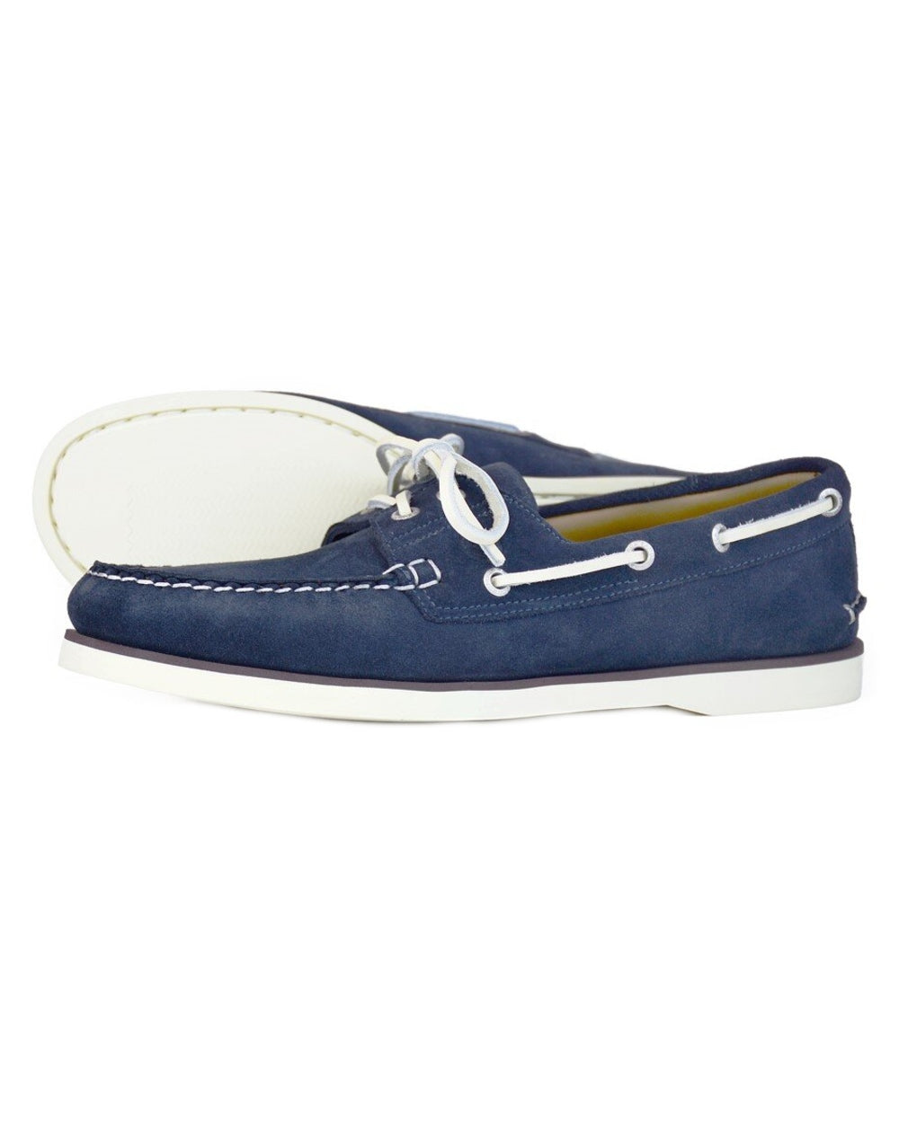 Navy Suede Coloured Orca Bay Mens Portland Premium Ocean Gold Shoes on white background 