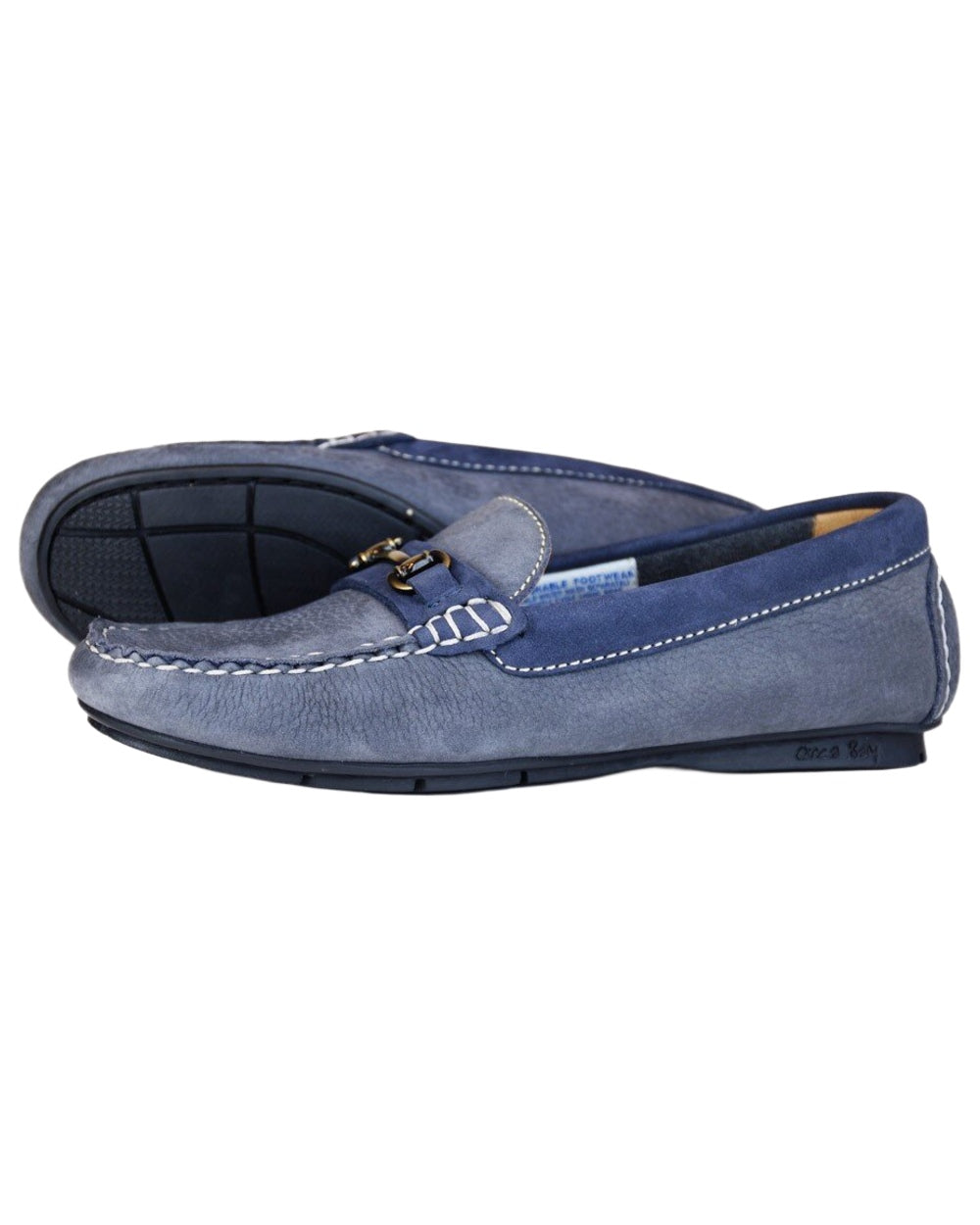 Grey Indigo Coloured Orca Bay Verona Womens Loafers On A White Background 