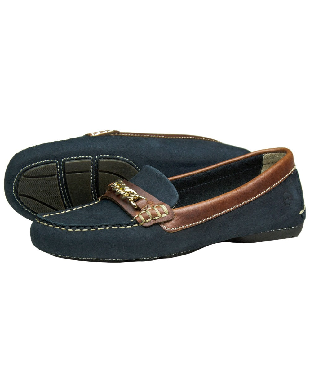 Navy Coloured Orca Bay Womens Badminton Loafers on white background 