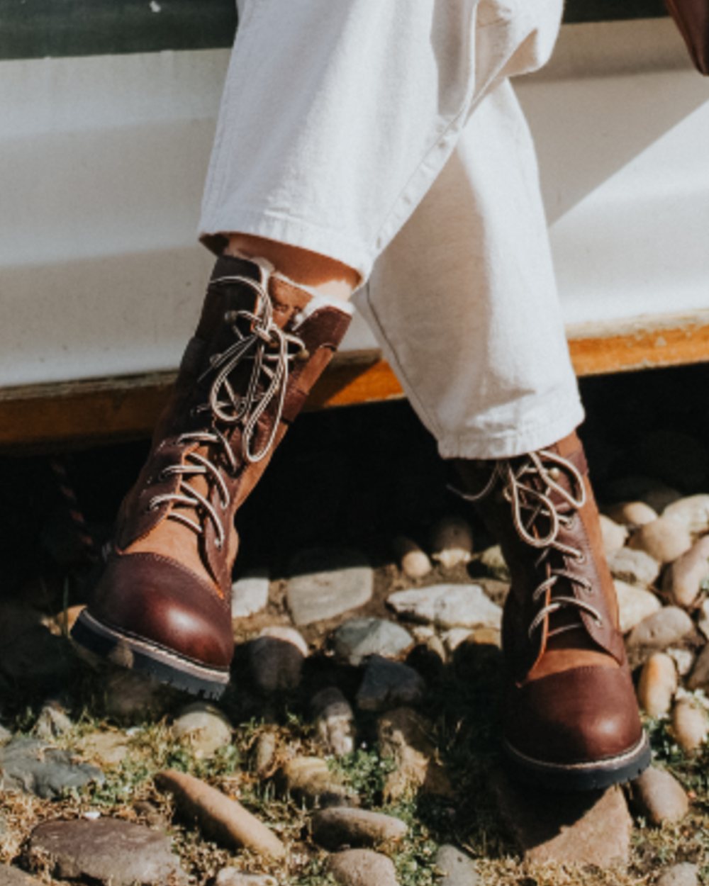 Brown Coloured Orca Bay Womens Bransdale Waterproof Boots on outdoor background 