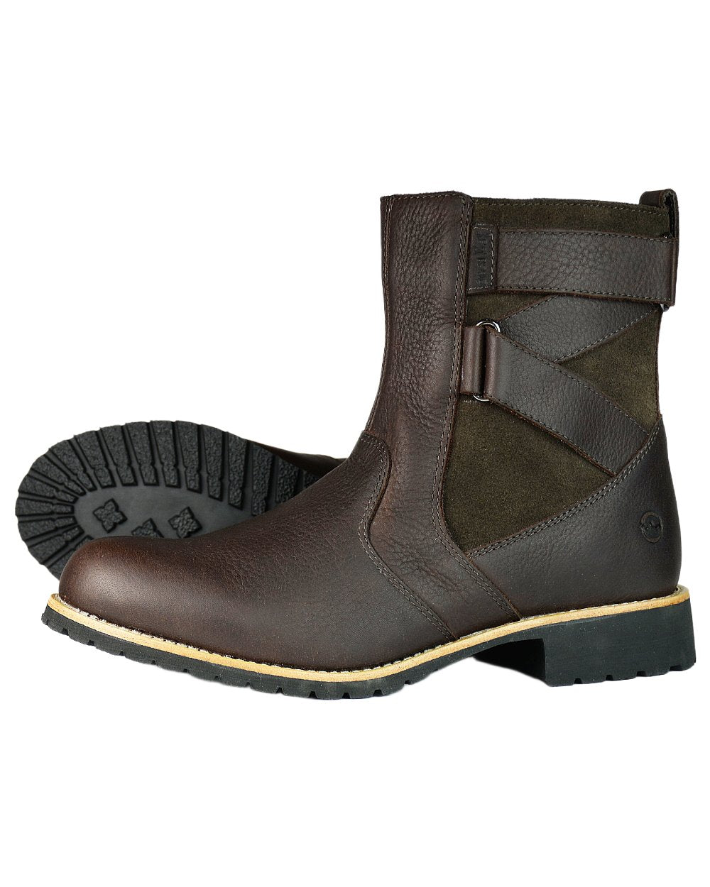 Dark Brown coloured Orca Bay Womens Burford Ankle Boots on white background 