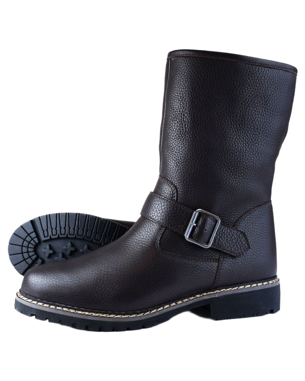 Brown coloured Orca Bay Womens Coniston Real Sheepskin Lining Boots on white background 