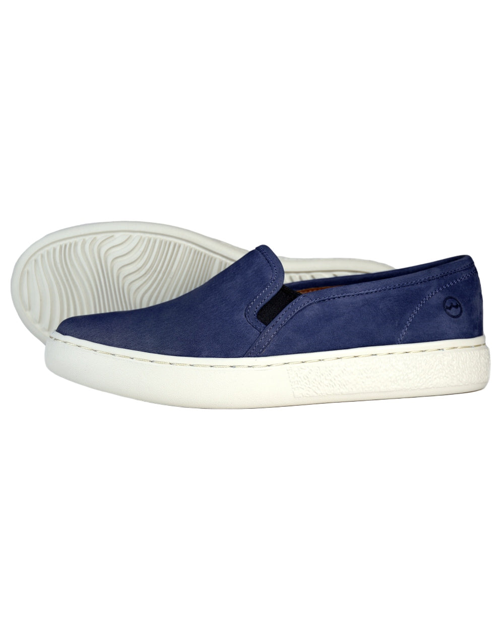 Indigo coloured Orca Bay Womens Marylebone Loafers on white background 
