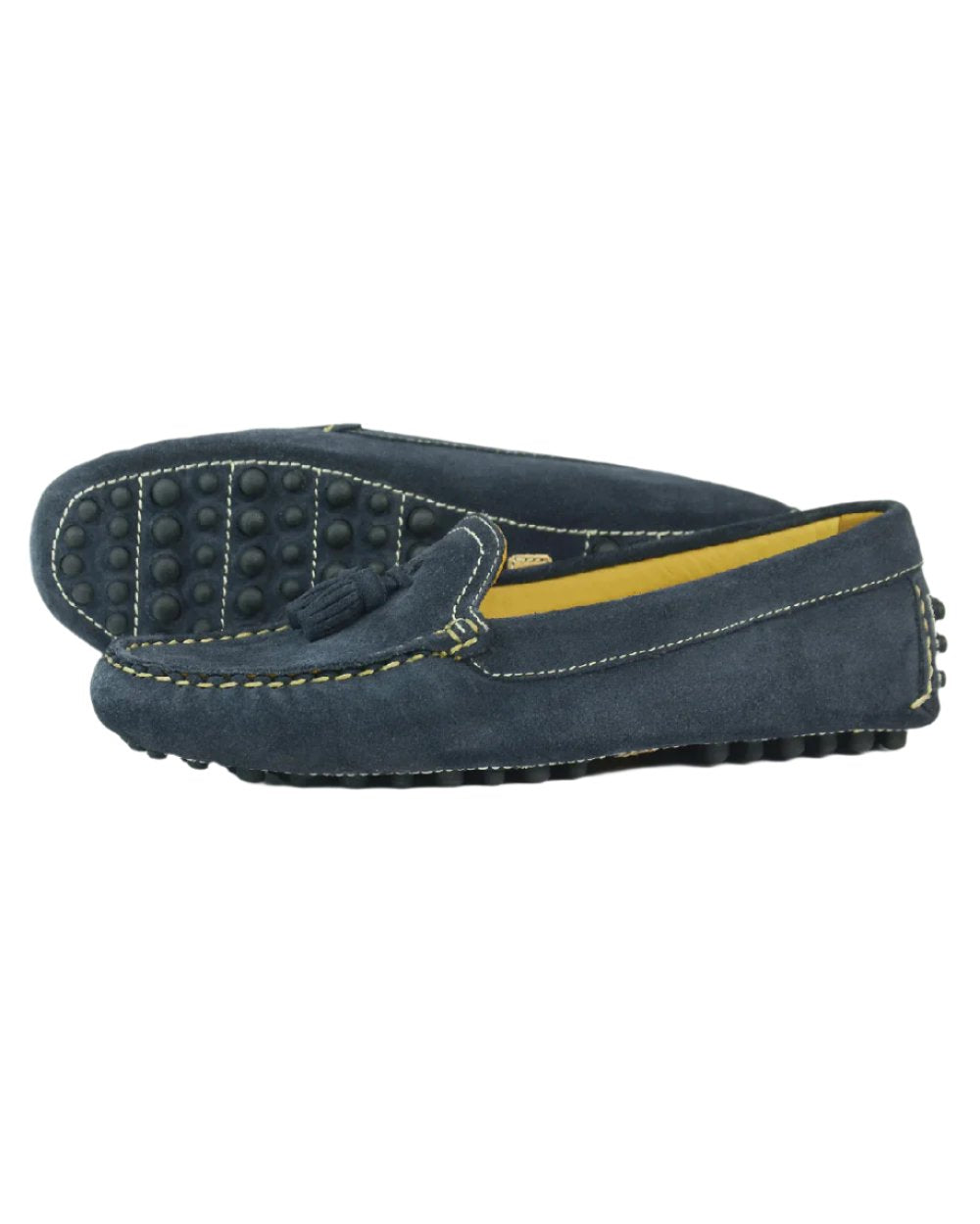 Navy Coloured Orca Bay Womens Salcombe Loafers on white background 