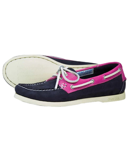 Indigo Magenta coloured Orca Bay Womens Sandusky Deck Shoes on white background 