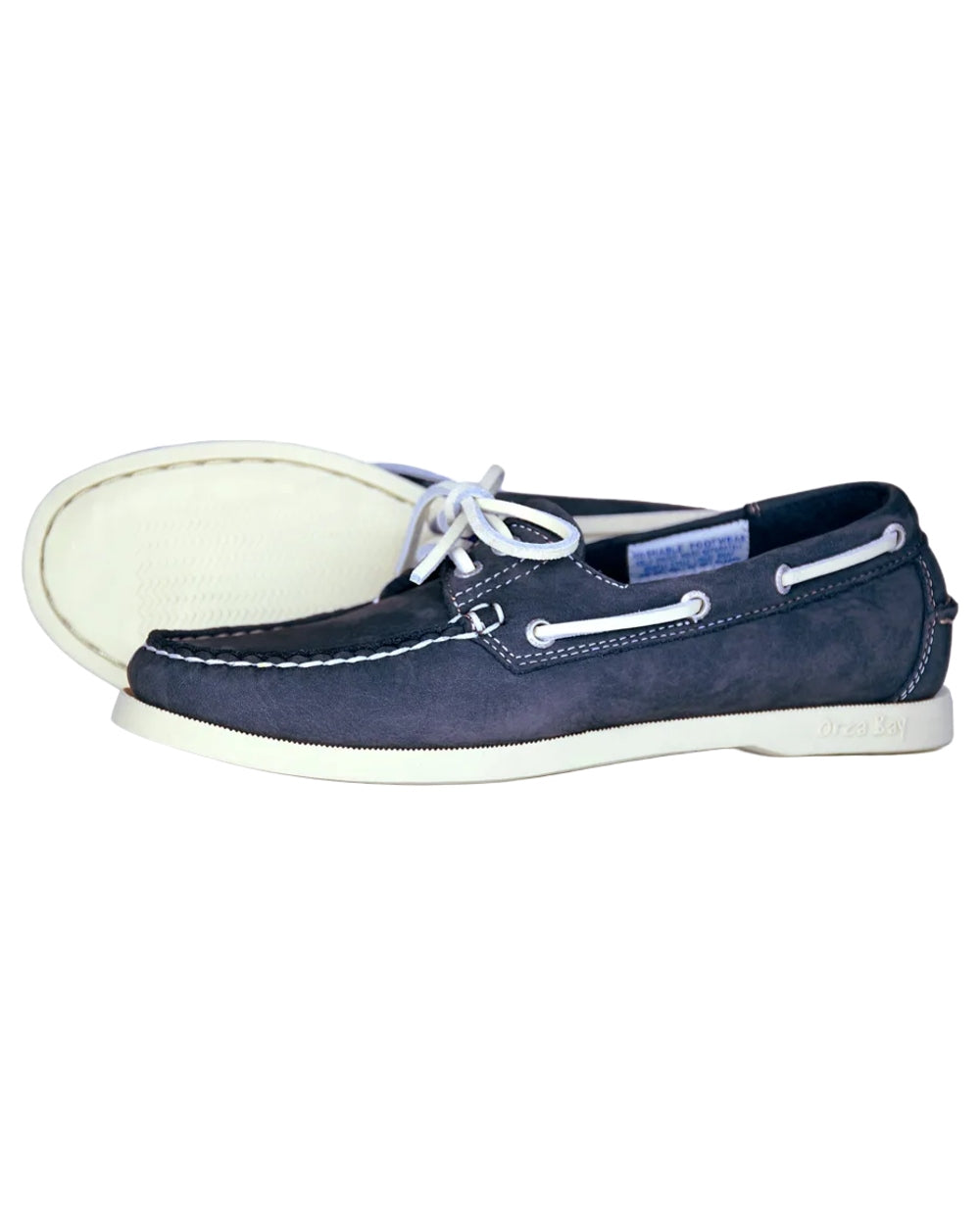 Indigo coloured Orca Bay Womens Sandusky Deck Shoes on white background 