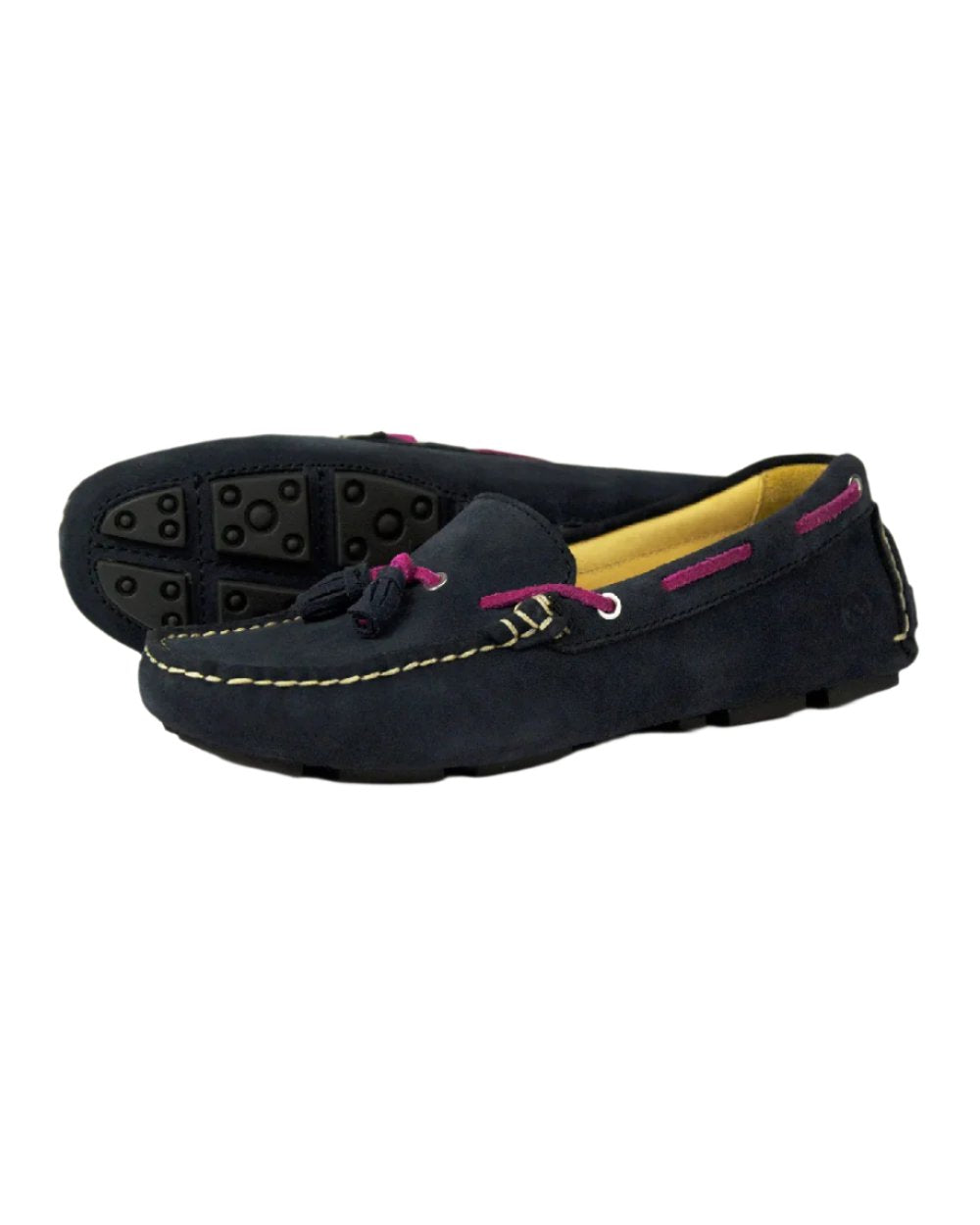 Navy Blossom coloured Orca Bay Womens Sicily Premium Loafters on white bacground 