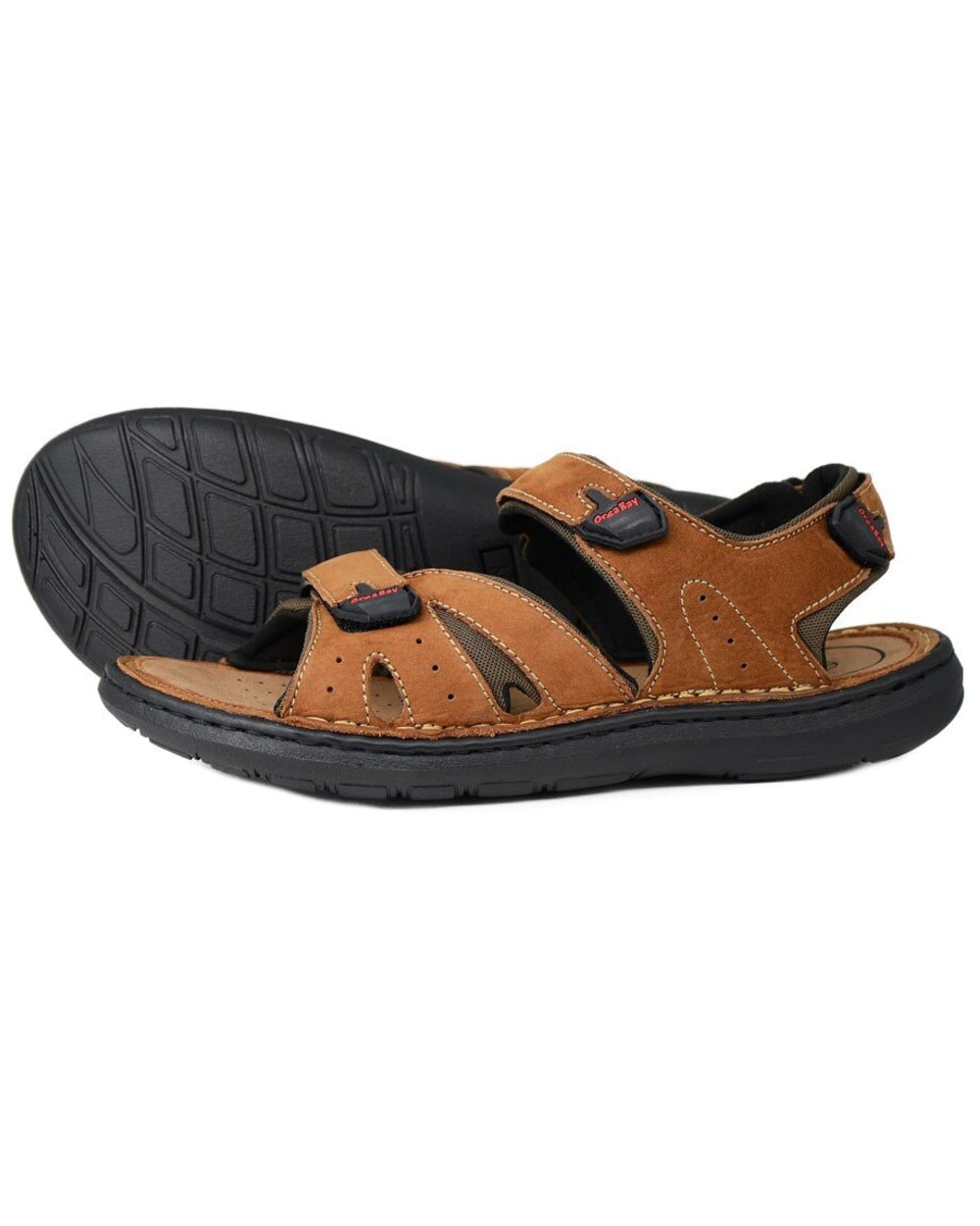 Brown coloured Orca Bay Mens Tresco Sandal on white background 