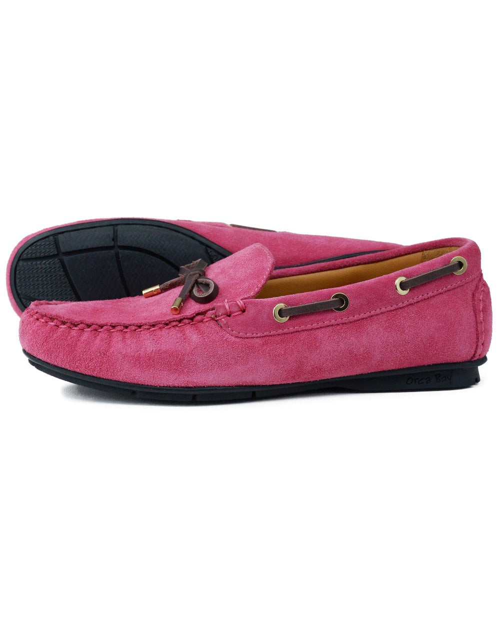 Sorbet coloured Orca Bay Womens Vienna Loafers on white background 