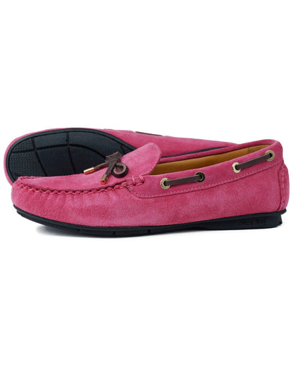 Sorbet coloured Orca Bay Womens Vienna Loafers on white background 