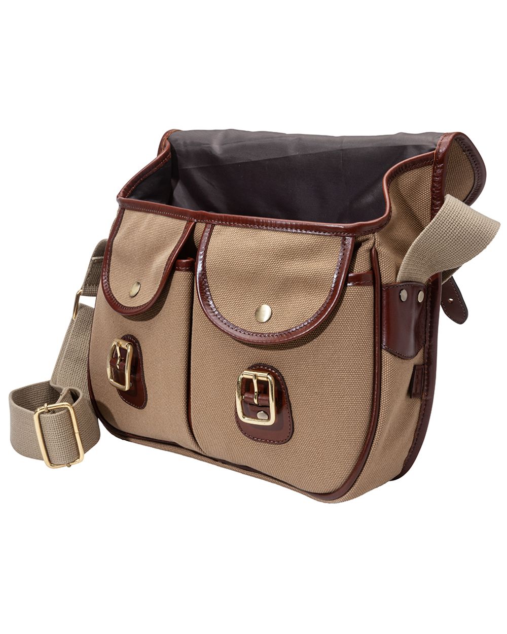 Khaki coloured Parker-Hale Romsey Carryall Bag on white background 