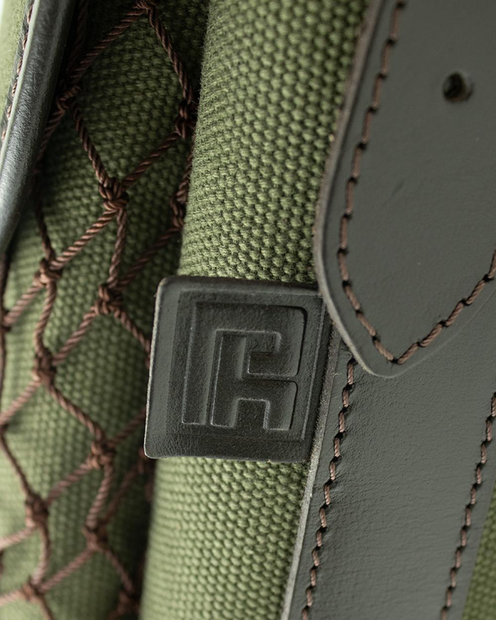 Alton Green coloured Parker-Hale Game Bag on white background 
