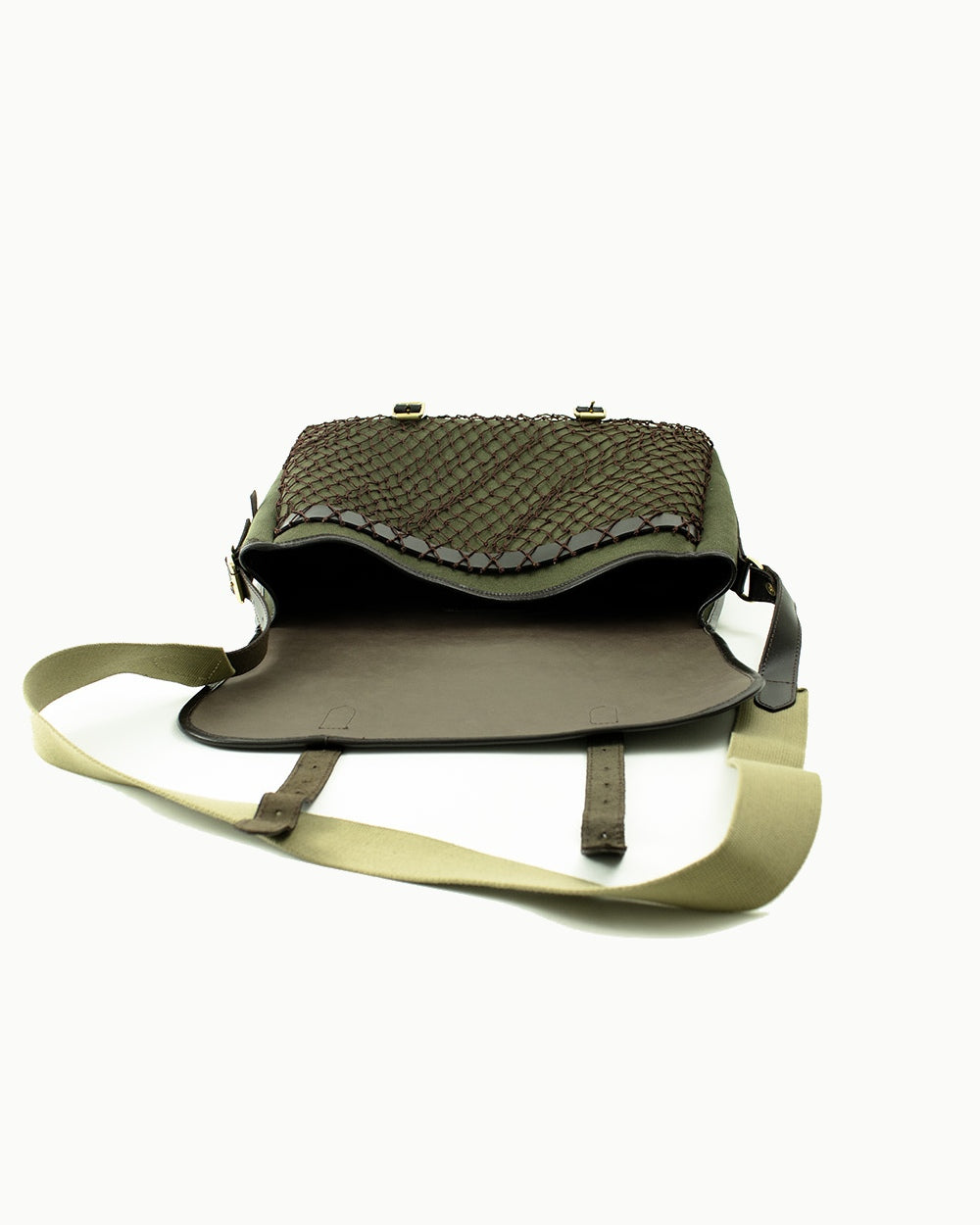Alton Green coloured Parker-Hale Game Bag on white background 
