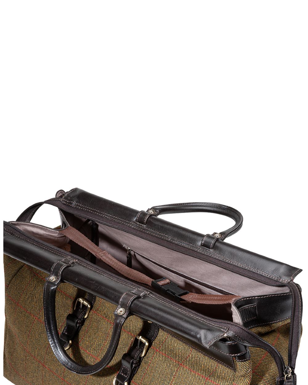 Hambledon Tweed coloured Parker-Hale Weekender bag on white background 