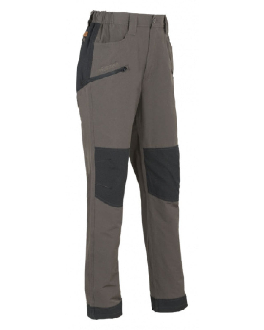Brown coloured Percusion Mens Hyperstretch Evo Trousers on white background 