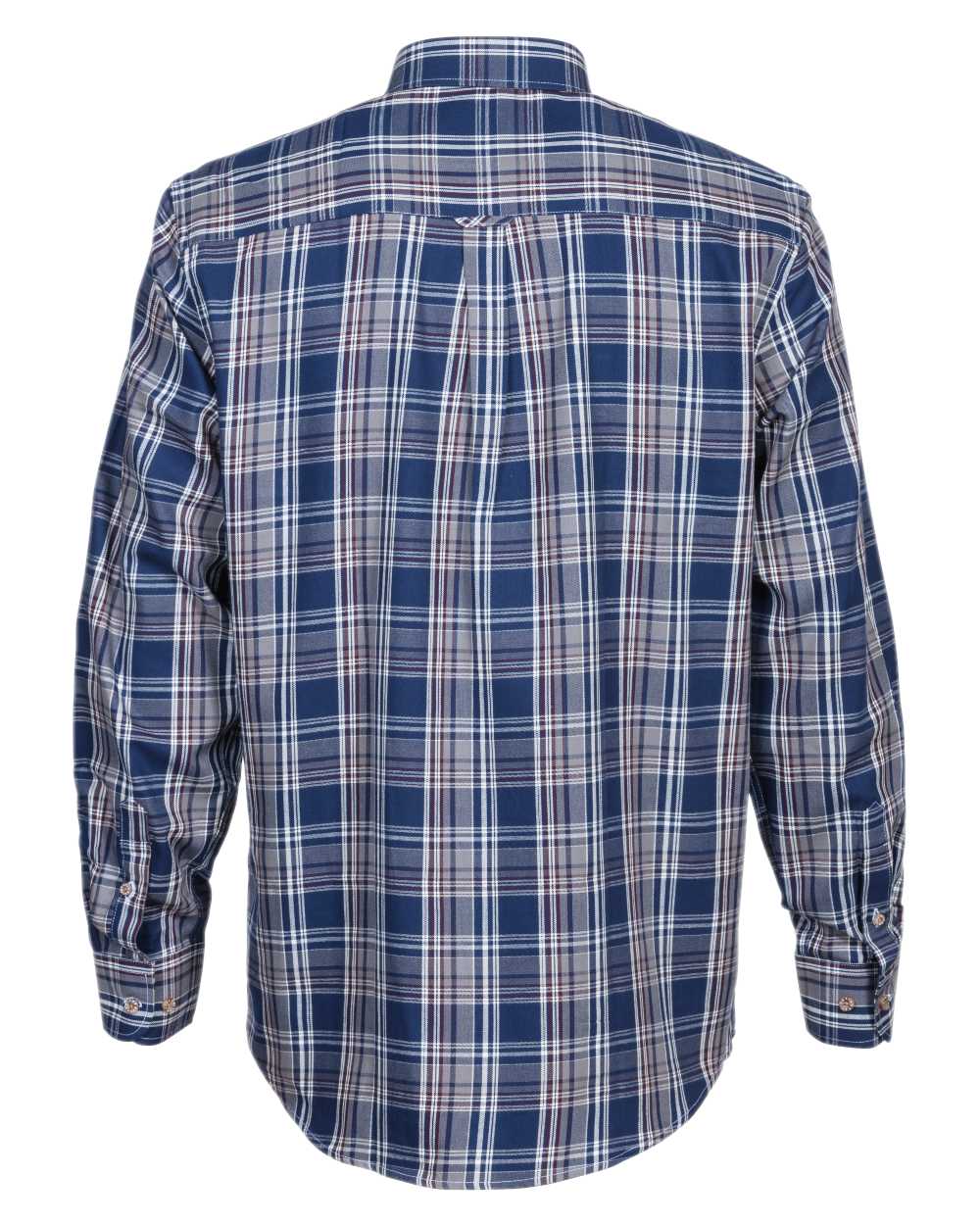 Blue coloured Percussion Aubigny Hunting Shirt on white background 