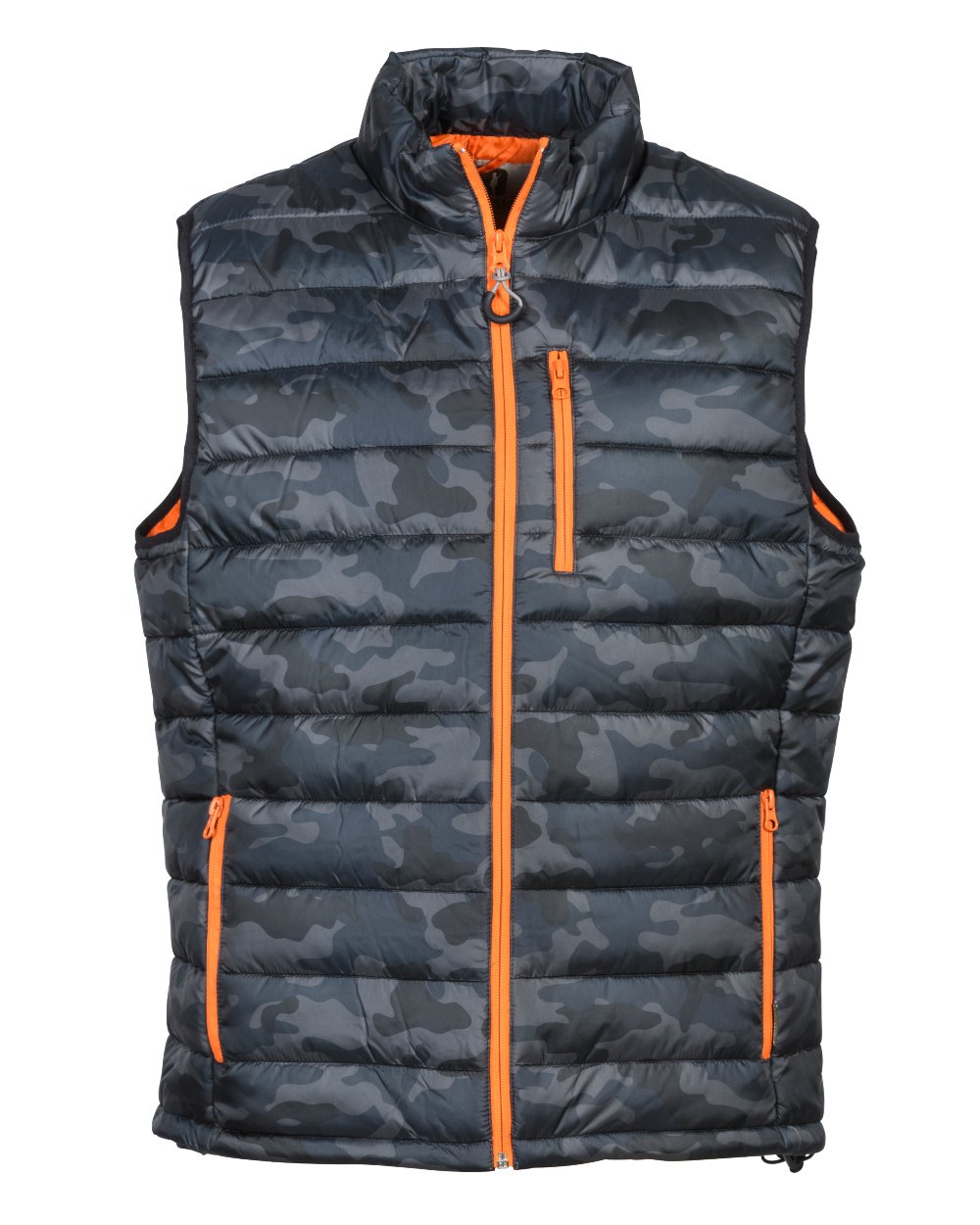 Camo Grey coloured Percussion Camo Trek Vest on white background 