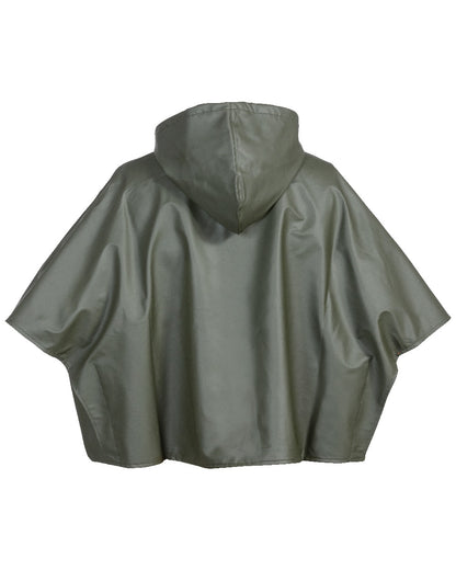 Khaki coloured Percussion Capeline Reversible Poncho on white background