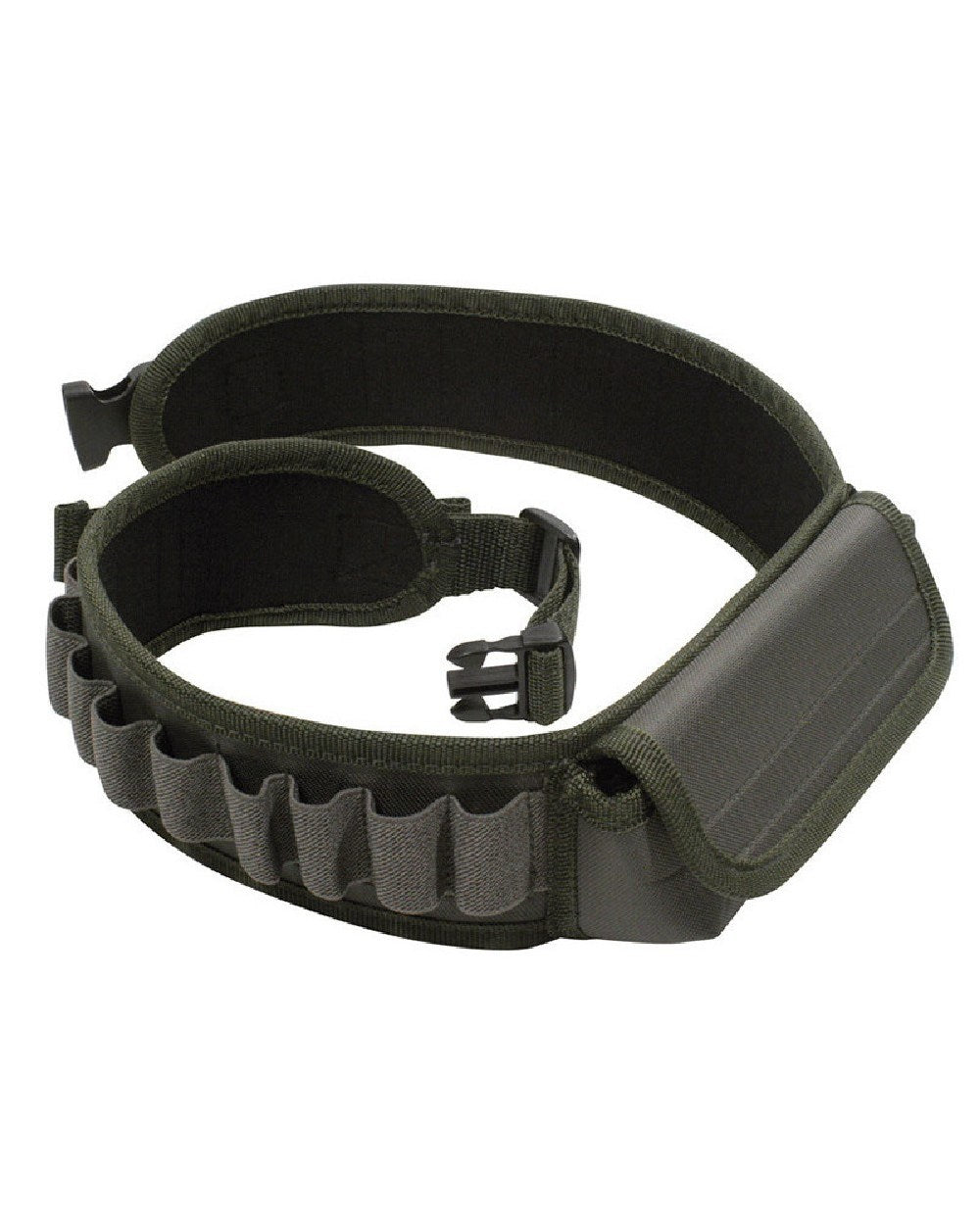 Khaki coloured Percussion Cartridge Belt on white background 