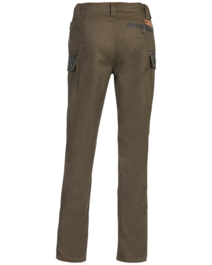 Light Khaki Coloured Percussion Childrens Traditional Tapered Trousers on white background 