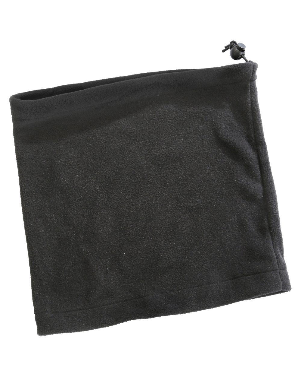 Noir coloured Percussion Fleece Neck Warmer on white background 