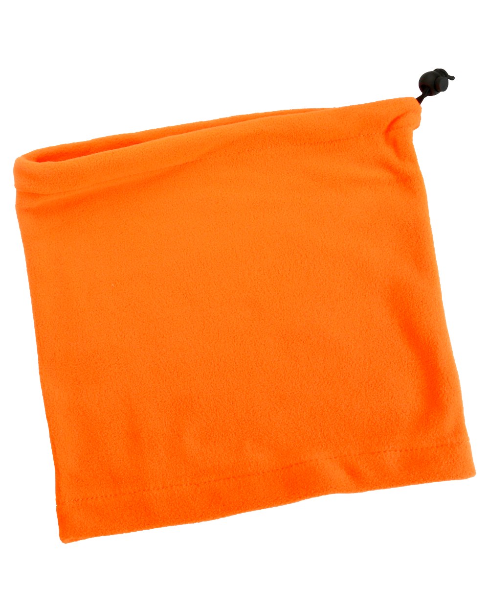 Orange coloured Percussion Fleece Neck Warmer on white background 