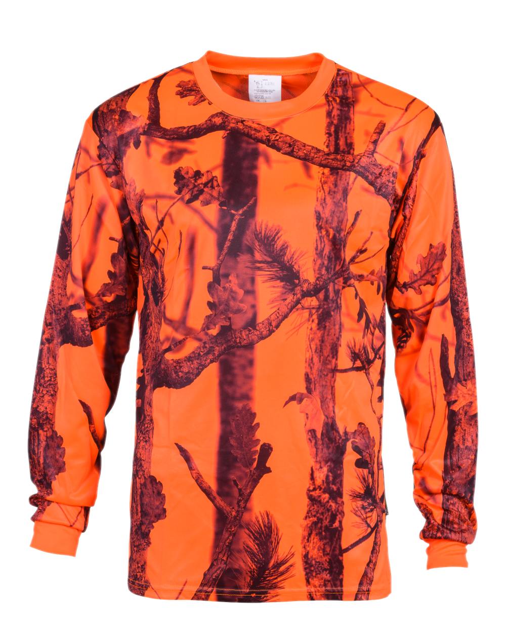 Ghostcamo Blaze coloured Percussion Ghostcamo Long Sleeve T-Shirt on white background 