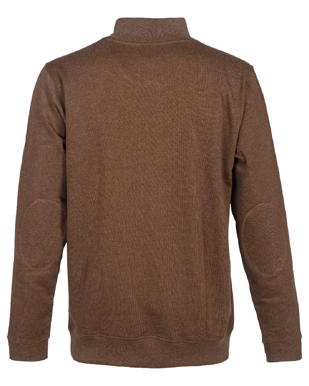 Brown Coloured Percussion High Neck Sweatshirt On A White Background 