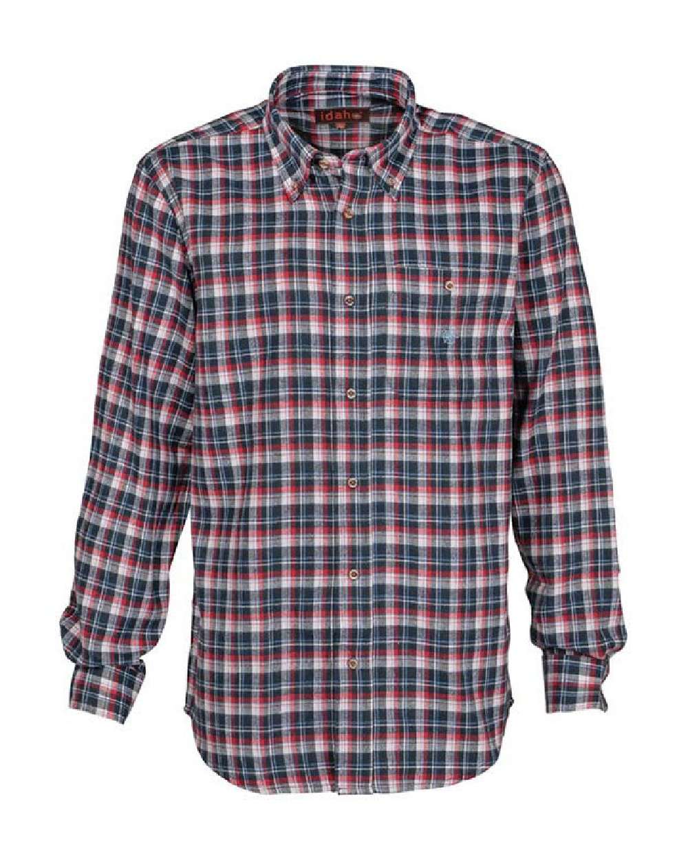 Red coloured Percussion Idaho Castor Shirt on white background 