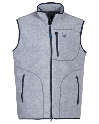 Heather Gray Coloured Percussion Mens Grand Voile Fleece Vest on white background 